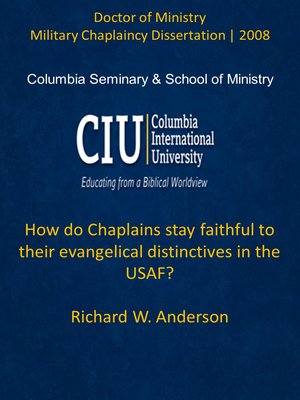 cover image of How do Chaplains stay faithful to their evangelical distinctives in the USAF?